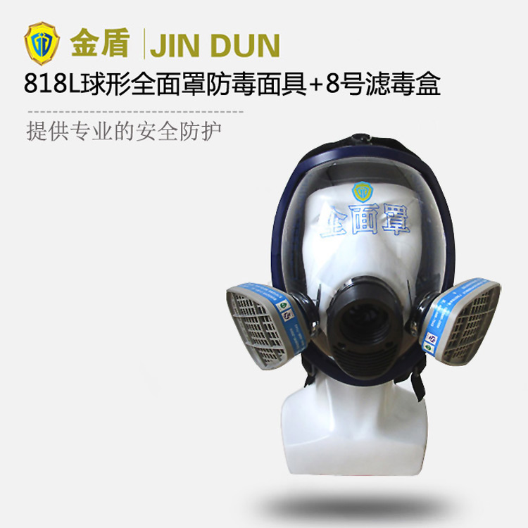 硫化氫防毒面具 JD818L球形多功能全面罩+8號濾毒盒套裝